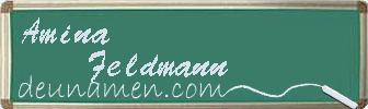 Amina Feldmann Visitenkarte